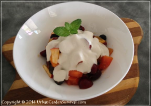 Summer Fruit Salad with Cashew Cream